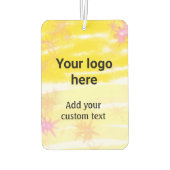 Eenvoudige gele waterverf voegt uw aangepaste logo luchtverfrisser (Achterkant)