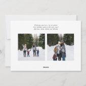 Eenvoudige Gele Zwarte Geruite Rand 3 Foto Kerstmi Feestdagenkaart (Achterkant)