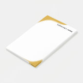 Eenvoudige gele & zwarte golven aanpasbaar post-it® notes (Schuin)