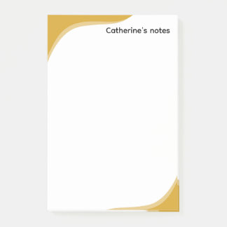 Eenvoudige gele & zwarte golven aanpasbaar post-it® notes