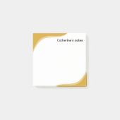 Eenvoudige gele & zwarte golven aanpasbaar post-it® notes (Voorkant)