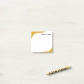 Eenvoudige gele & zwarte golven aanpasbaar post-it® notes (Op bureau)