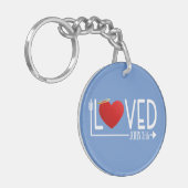 Eenvoudige Geliefde Bijbelvers Valentijn | Button Sleutelhanger (Voorkant Links)