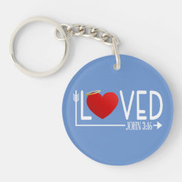 Eenvoudige Geliefde Bijbelvers Valentijn | Button  Sleutelhanger