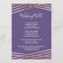 Eenvoudige Gelijnd Roze Goud Violet Wensput