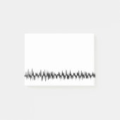 Eenvoudige geluidsgolven Silhouette Post-it® Notes (Voorkant)