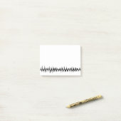 Eenvoudige geluidsgolven Silhouette Post-it® Notes (Op bureau)