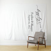 Eenvoudige Gelukkig Verliefd Foto Achtergrond Wandkleed (In Situ (horizontaal))