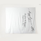 Eenvoudige Gelukkig Verliefd Foto Achtergrond Wandkleed (Voorkant (horizontaal))