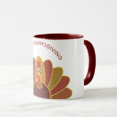 Eenvoudige gelukkige deanksgiving Turkije | Combo- Mok (Voorkant rechts)