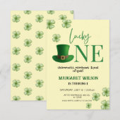 Eenvoudige gelukkige een eerste verjaardag kaart (Voorkant / Achterkant)