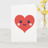 Eenvoudige Gelukkige Hart Kaart (Gele Bloem)