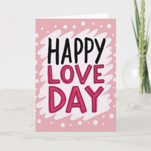 Eenvoudige Gelukkige Liefdesdag Stip Kaart