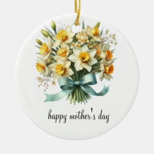 eenvoudige gelukkige moederdag-kaart keramisch ornament
