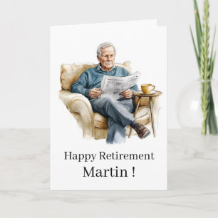 Eenvoudige Gelukkige Pensioen Felicitaties Modern  Kaart