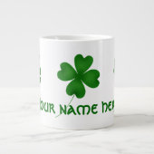 Eenvoudige gelukkige shamrocks grote koffiekop (Voorkant)