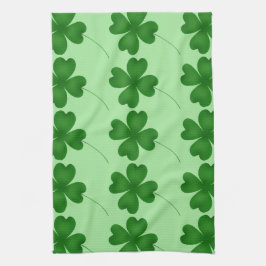 Eenvoudige gelukkige shamrocks theedoek