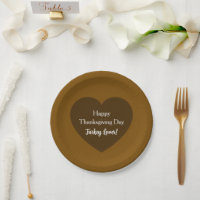 Eenvoudige Gelukkige Thanksgiving Day Kalkoenliefh