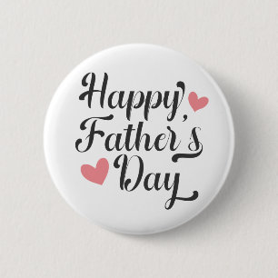 Eenvoudige gelukkige Vaderdag Calligrafie Speldj Ronde Button 5,7 Cm