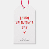 Eenvoudige Gelukkige Valentijnsdag Cadeaulabel (Voorkant)