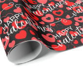 Eenvoudige, gelukkige Valentijnse  waar ik van hou Cadeaupapier (Rol Hoek)