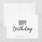 Eenvoudige Gelukkige Verjaardag Zakelijk Briefkaart (Voorkant / Achterkant)