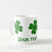 Eenvoudige geluksshamrock koffiemok (Voorkant links)