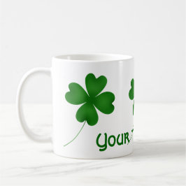 Eenvoudige geluksshamrock koffiemok