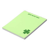 Eenvoudige geluksshamrock notitieblok (Linkerzijde)