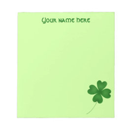 Eenvoudige geluksshamrock notitieblok