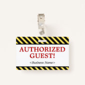 Eenvoudige "GEMACHTIGDE GASTEN!" badge (Achterkant met clip)