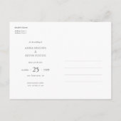 Eenvoudige Gematigde Foto sparen de Datum Uitnodiging Briefkaart (Achterkant)