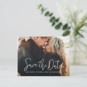 Eenvoudige Gematigde Foto sparen de Datum Uitnodiging Briefkaart (Staand voorkant)