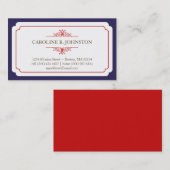 Eenvoudige genade solide marine lijst persoonlijke visitekaartje (Voorkant / Achterkant)