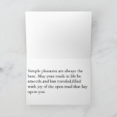 Eenvoudige geneugten bedankkaart (Binnen)