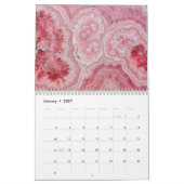 Eenvoudige Geode Marble Stone Roze Muur Kalender (Jan 2027)