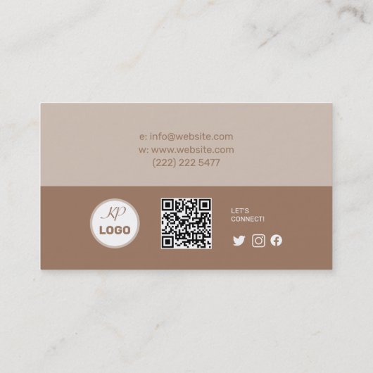 Eenvoudige geometrie visitekaartje (Achterkant)