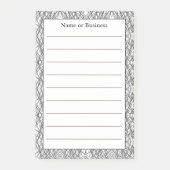 Eenvoudige Geometrische Abstracte Zwart & Wit Post-it® Notes (Voorkant)