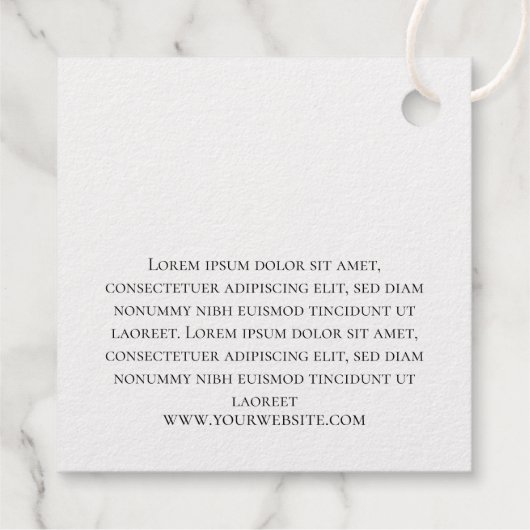 Eenvoudige Geometrische Branding Folie Hang Labels (Achterkant)