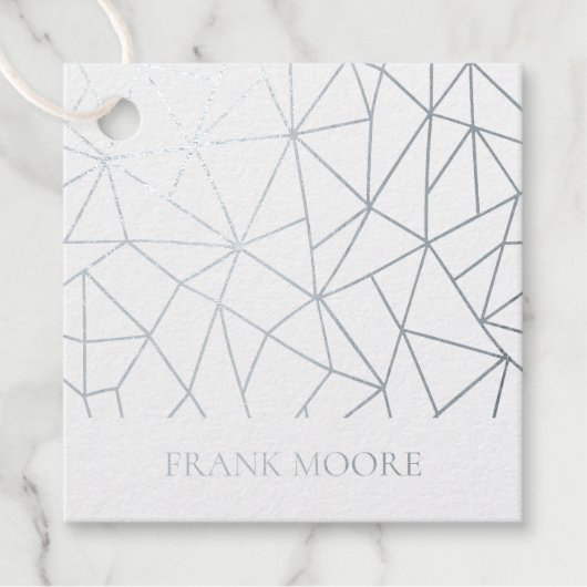 Eenvoudige Geometrische Branding Folie Hang Labels (Voorkant)