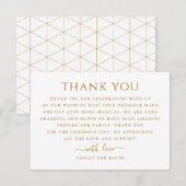 Eenvoudige geometrische bruiloft. Elegant modern s Bedankkaart (Voorkant / Achterkant)
