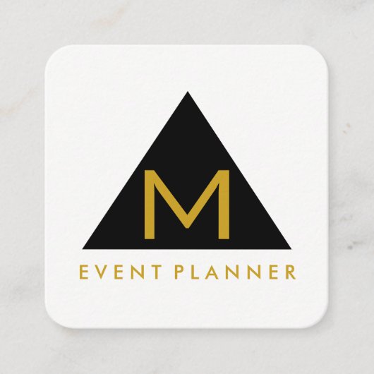 Eenvoudige geometrische driehoek vierkante visitekaartje (Voorkant)