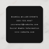 Eenvoudige geometrische driehoek vierkante visitekaartje (Achterkant)