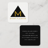 Eenvoudige geometrische driehoek vierkante visitekaartje (Voorkant / Achterkant)