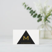Eenvoudige geometrische driehoek visitekaartje (Staand voorkant)