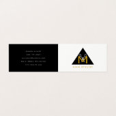 Eenvoudige geometrische driehoeksschaar Logo Visitekaartje (Buitenkant ongevouwen)