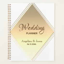 Eenvoudige Geometrische Gouden Trouw Planner