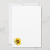 Eenvoudige geometrische gouden zonnebloem save the date (Achterkant)
