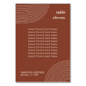 Eenvoudige Geometrische lijn Terracotta gastnaamst Kaart (Achterkant)