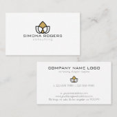 Eenvoudige geometrische Logo voor beroepsmatig geb Visitekaartje (Voorkant / Achterkant)